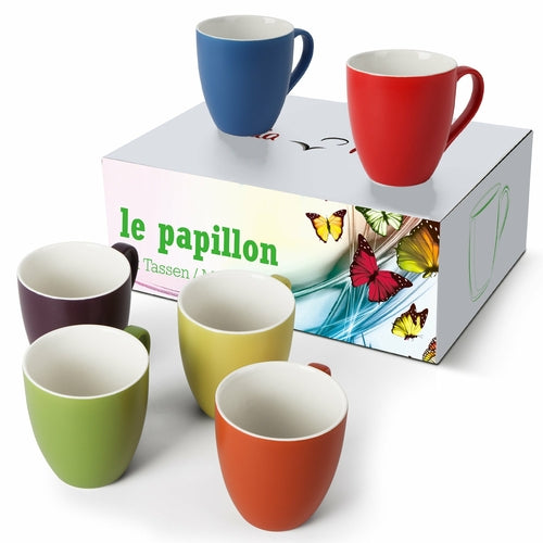 Kaffeetassen Set Le Papillon Kollektion (Außen Farbig)