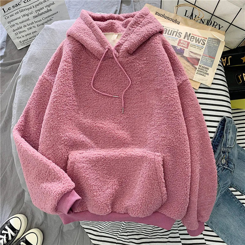 Thick Warm Coat Velvet Cashmere - Hoody Sweatshirt