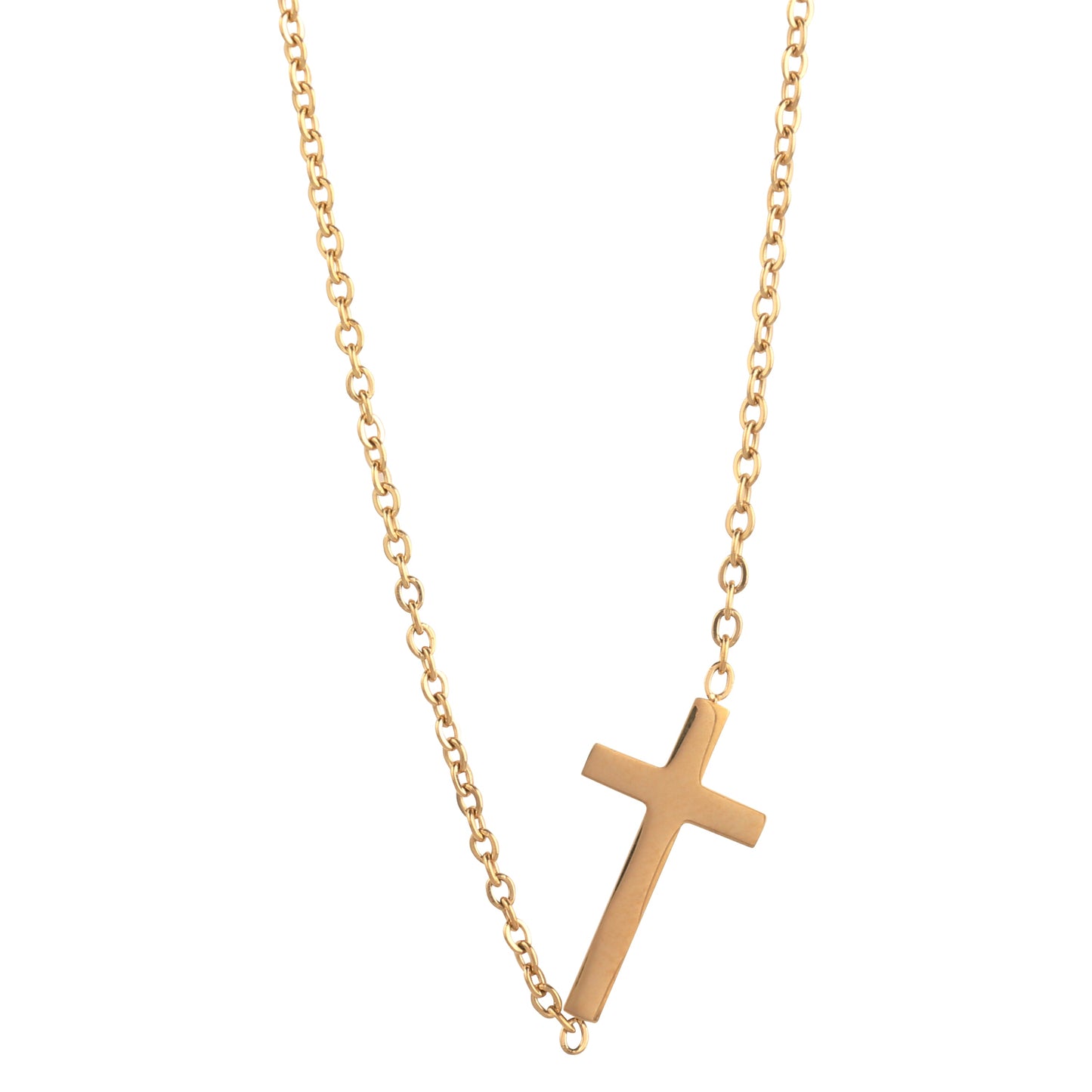 14K gold necklace | Gold Plated Cross Pendant Necklace