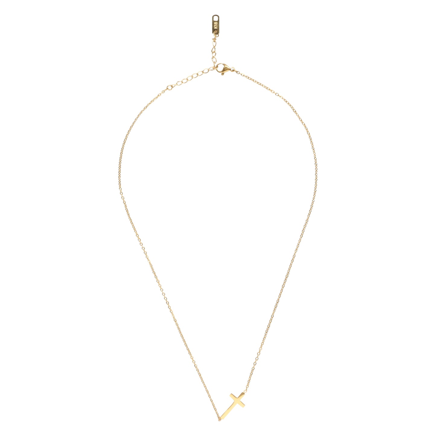 14K gold necklace | Gold Plated Cross Pendant Necklace