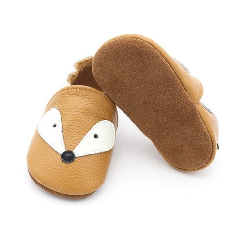 Leather Fox Shaped Baby Shoes