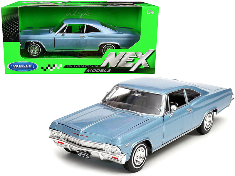 1965 Chevrolet Impala SS 396 Light Blue 1/24 Diecast Model Car by