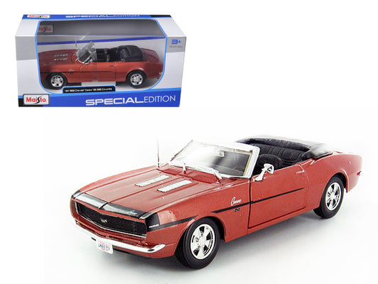 1968 Chevrolet Camaro SS 396 Convertible Bronze 1/24 Diecast Model Car