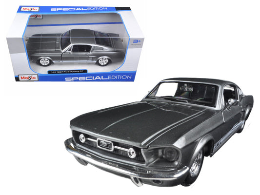 1967 Ford Mustang GT Grey 1/24 Diecast Model Car by Maisto