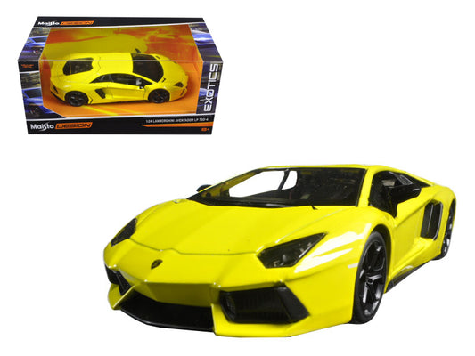 Lamborghini Aventador LP 700-4 Yellow \Exotics\" 1/24 Diecast Model