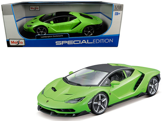 Lamborghini Centenario Lime Green with Matt Black Top 1/18 Diecast