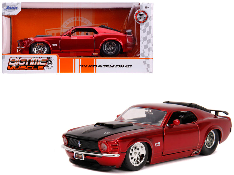 1970 Ford Mustang Boss 429 Candy Red with Black Hood \Bigtime Muscle\"