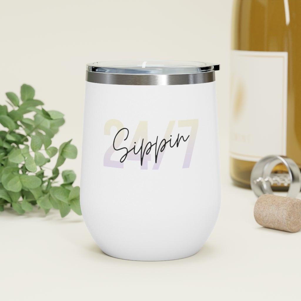 Sippin Insulated Wine Tumbler for Cold or Hot Drinks