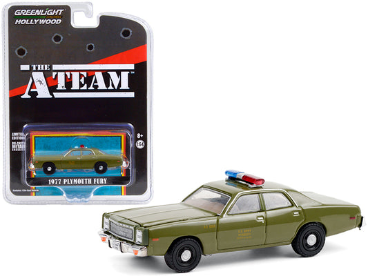 1977 Plymouth Fury \U.S. Army Police\" Army Green \"The A-Team\"