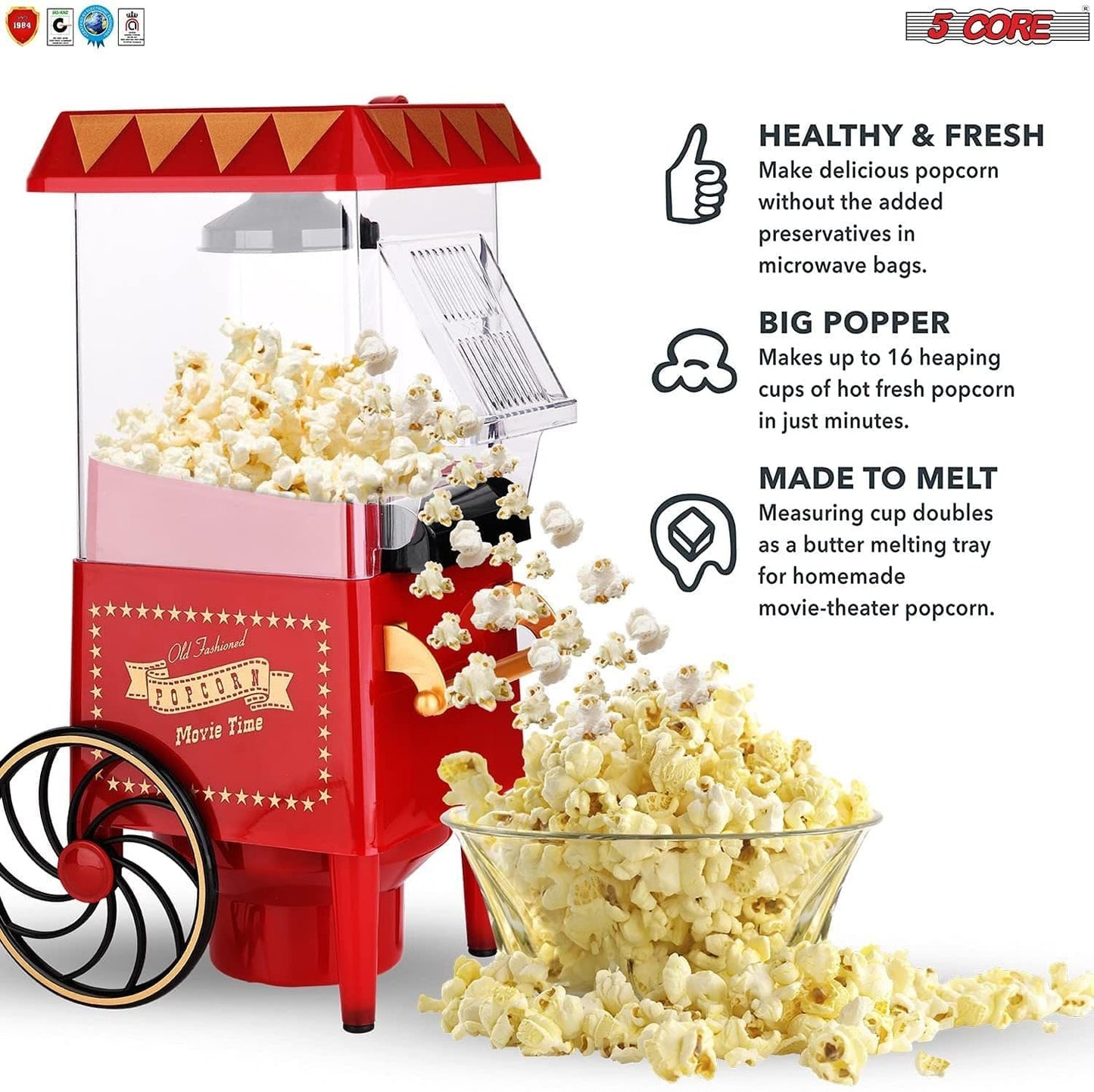 Popcorn Machine Maker Popcorn Machine with Wheels, 1400 Watts, 120 V,