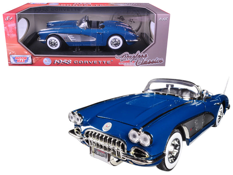 1958 Chevrolet Corvette Turquoise Timeless Classics 1/18 Diecast Model