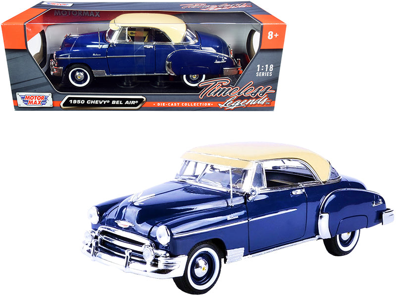 1950 Chevrolet Bel Air Dark Blue with Cream Top \Timeless Legends\"