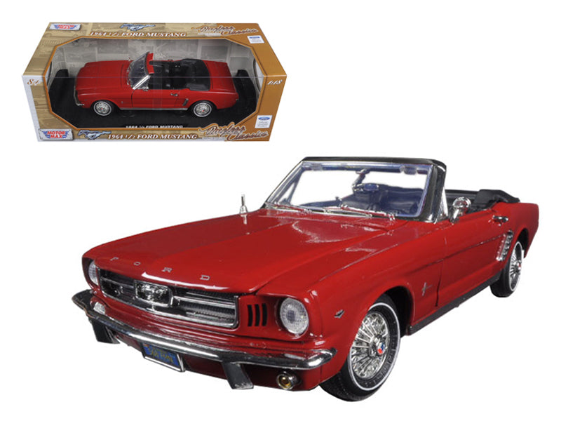 1964 1/2 Ford Mustang Convertible Red \Timeless Classics\" 1/18