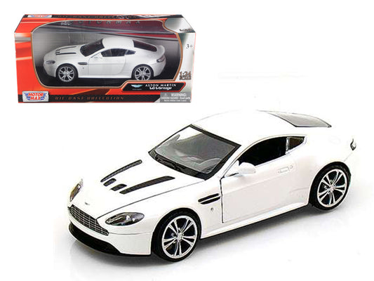Aston Martin V12 Vantage Pearl White 1/24 Diecast Car Model by