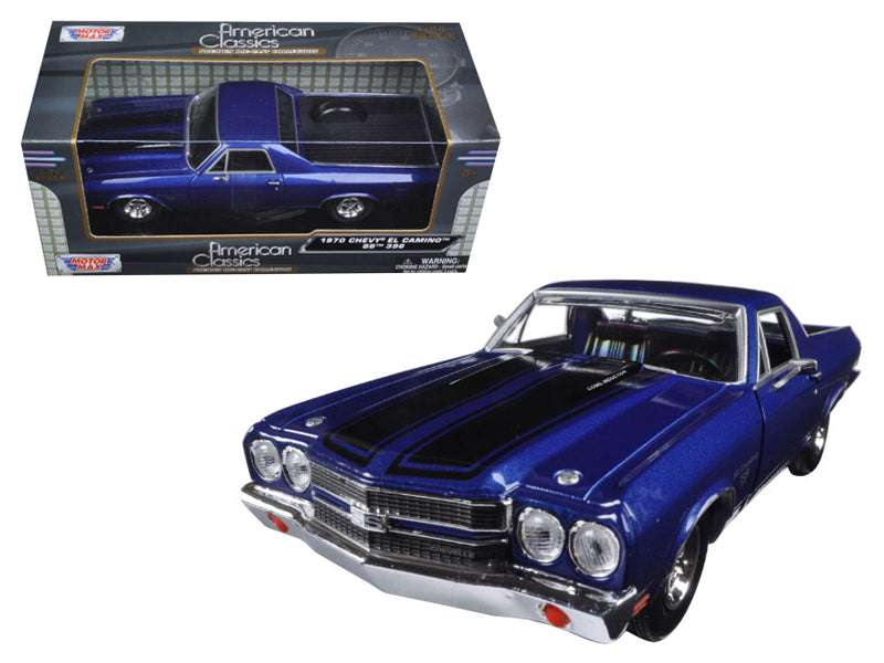 1970 Chevrolet El Camino SS 396 Dark Blue Metallic with Black Stripes