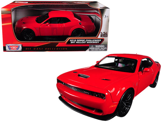 2018 Dodge Challenger SRT Hellcat Widebody Red 1/24 Diecast Model Car