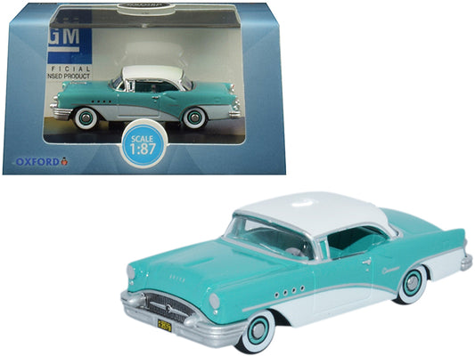 1955 Buick Century Turquoise and Polo White 1/87 (HO) Scale Diecast