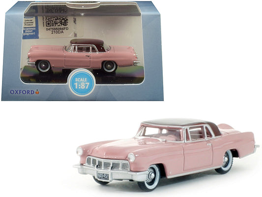 1956 Lincoln Continental Mark II Pink with Dubonnet Red Top 1/87 (HO)