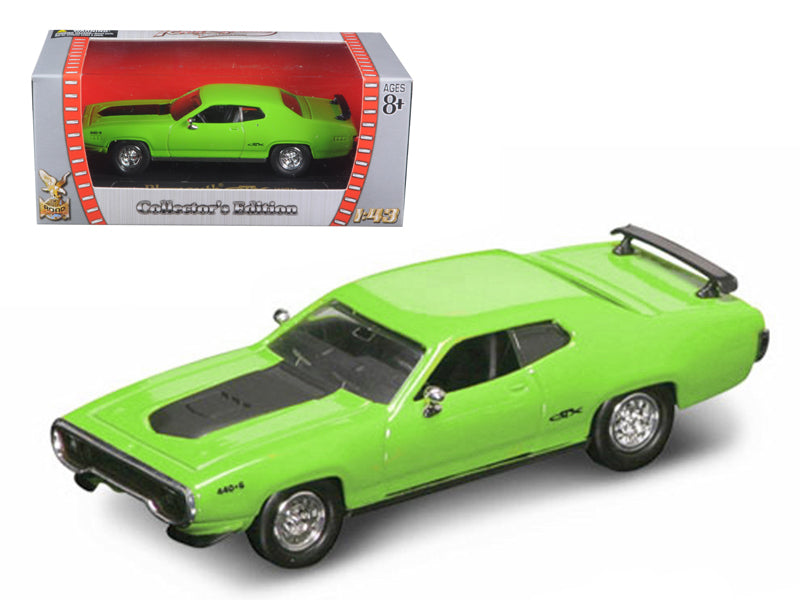 1971 Plymouth GTX 440 6 Pack Green 1/43 Diecast Model Car by Road