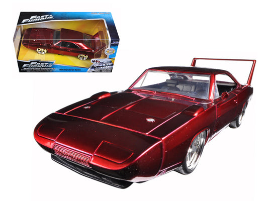 1969 Dodge Charger Daytona Red \Fast & Furious 7\" Movie 1/24 Diecast