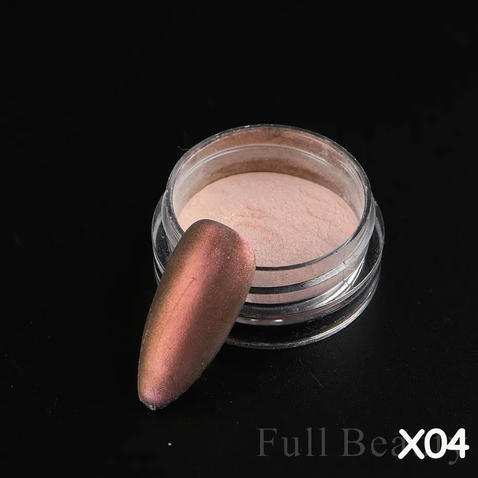 2pcs Nail Mirror Glitter Powder Gold Silver Metallic Effect Pigment Gel Polish Chrome Flakes Dust Holographic Decoration NFC000