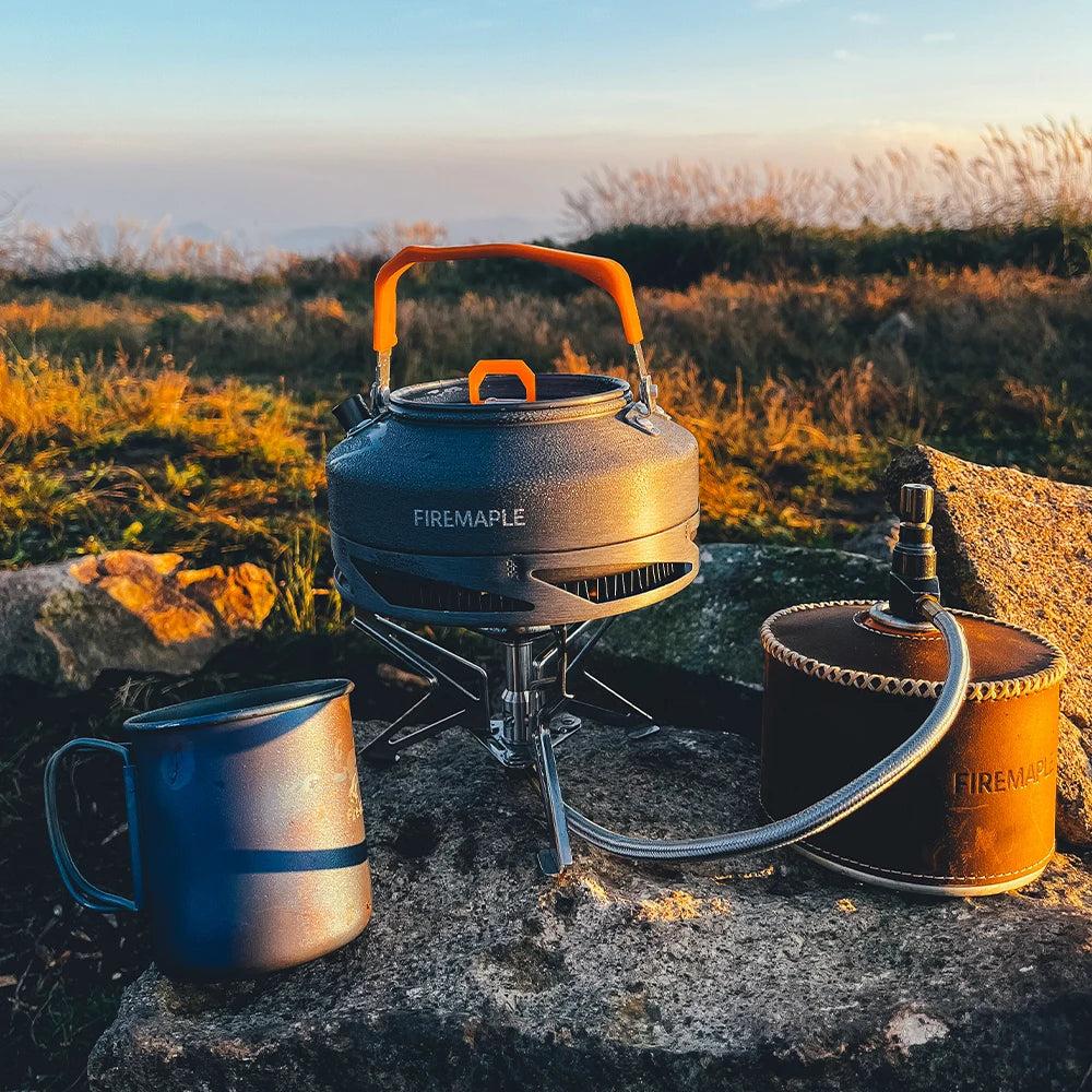 Fire Maple Camping Cookware Utensils Dishes Camp Cooking Set Hiking Heat Exchanger Pot Kettle FMC-FC2 Outdoor Tourism Tableware