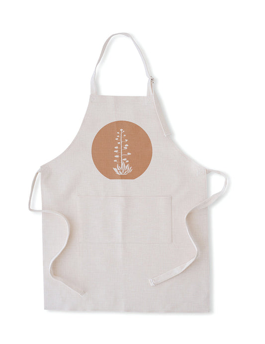 Agave Bloom Brown Apron, College Student Gift, Eco Friendly, Christmas