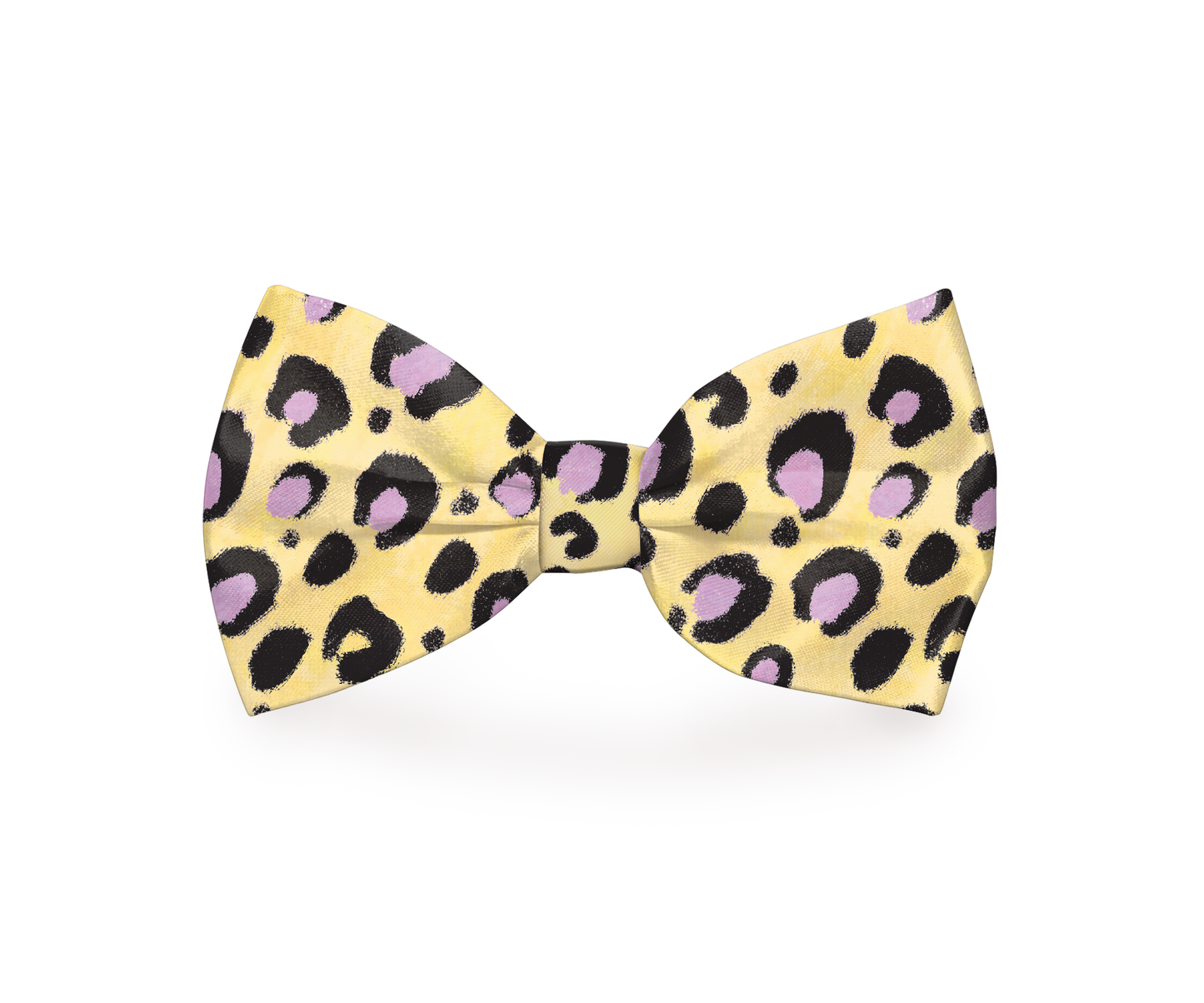 Cheetah Print Yellow Dog Bow Tie