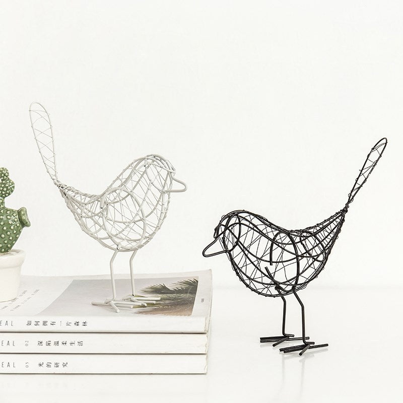 Iron Wire Bird Figurine