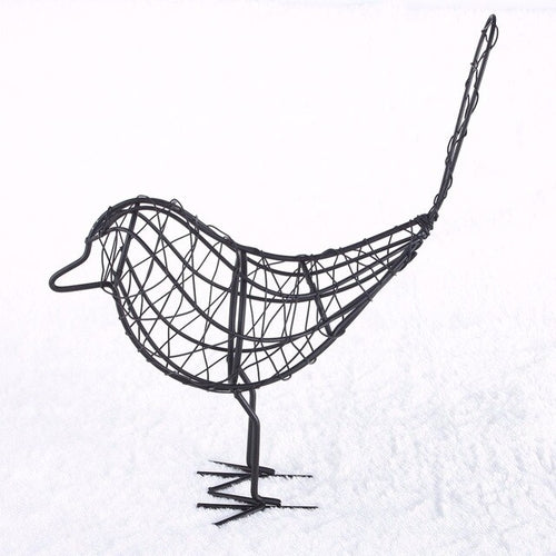 Iron Wire Bird Figurine