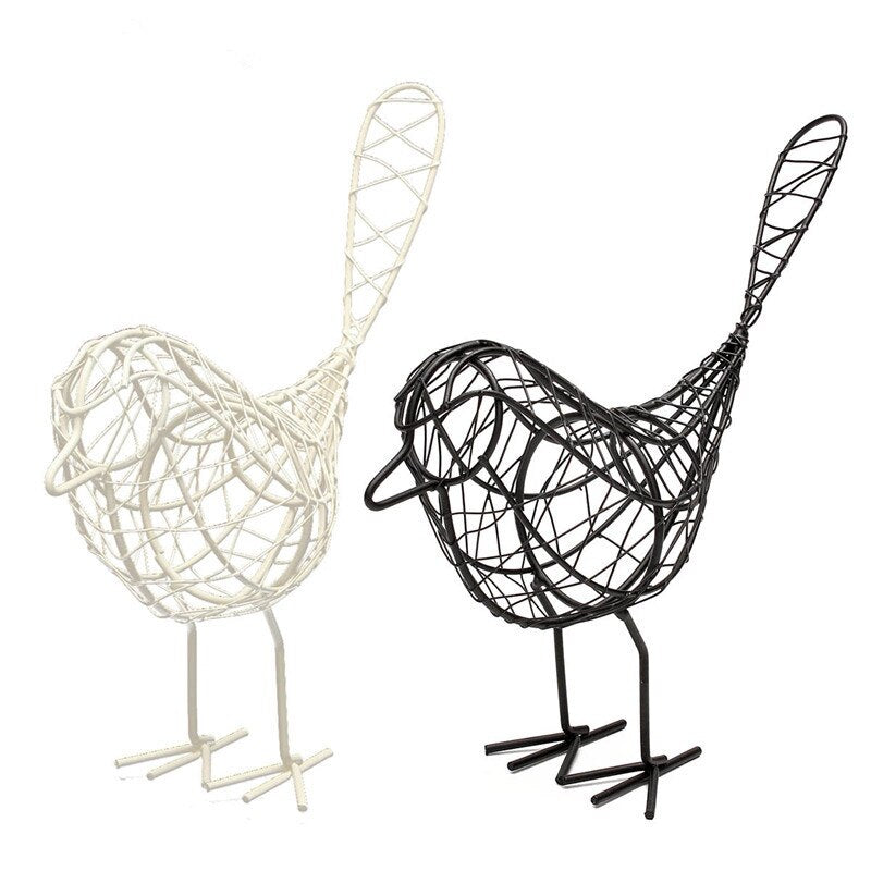 Iron Wire Bird Figurine