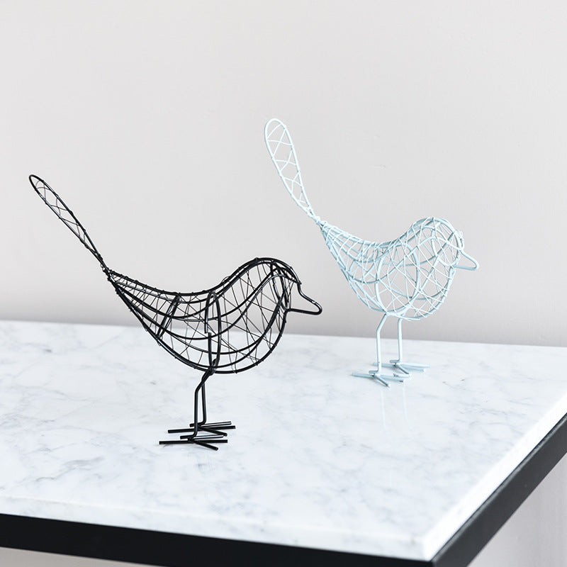 Iron Wire Bird Figurine