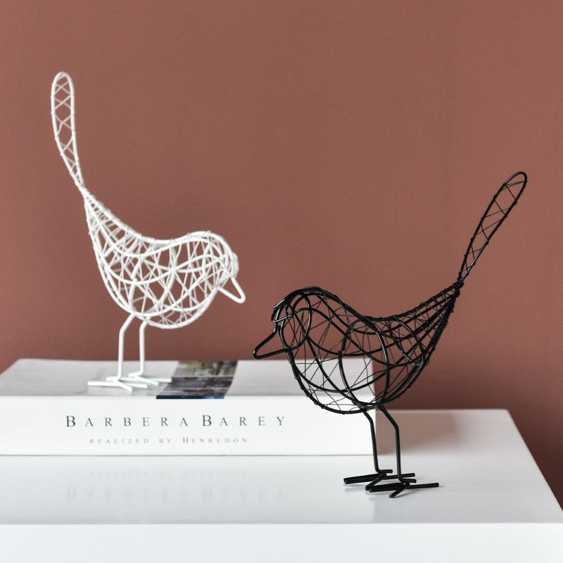 Iron Wire Bird Figurine