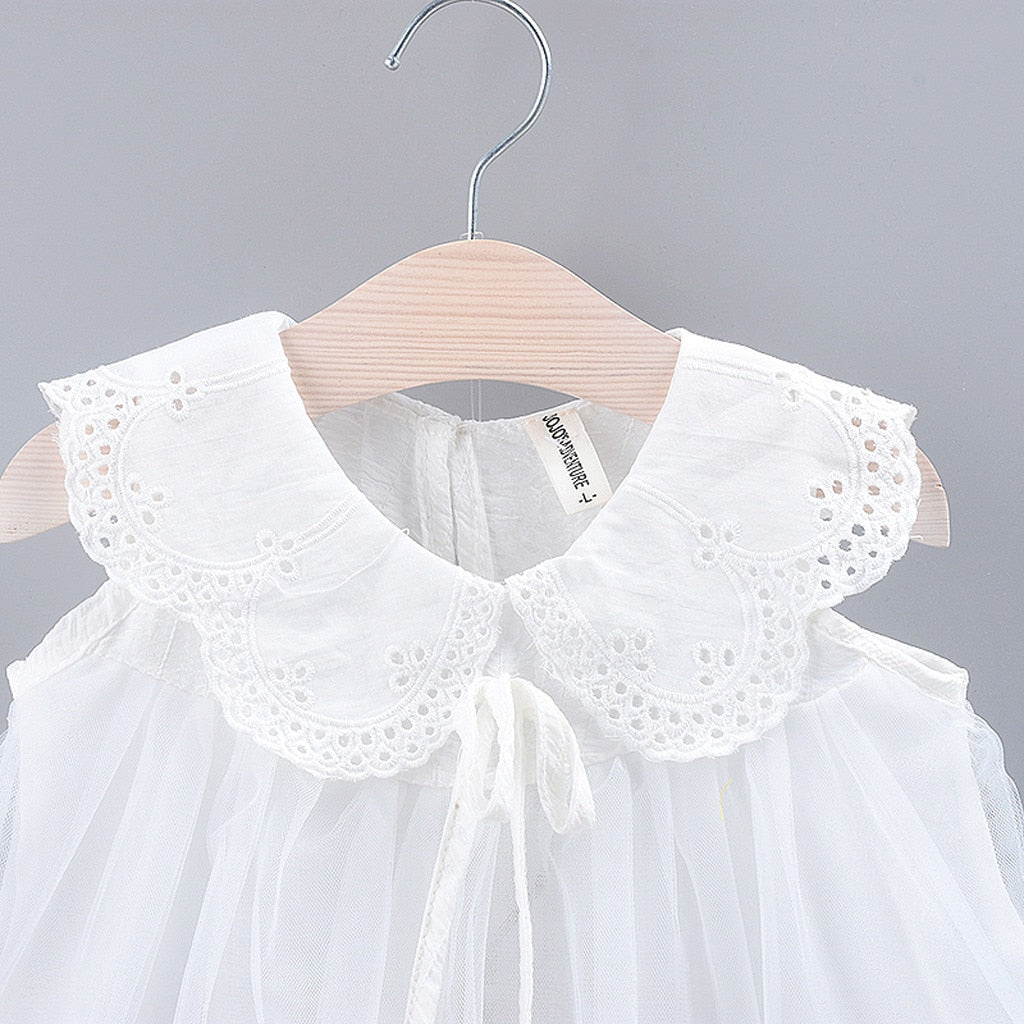 Cute Lace Collar Tulle Dress