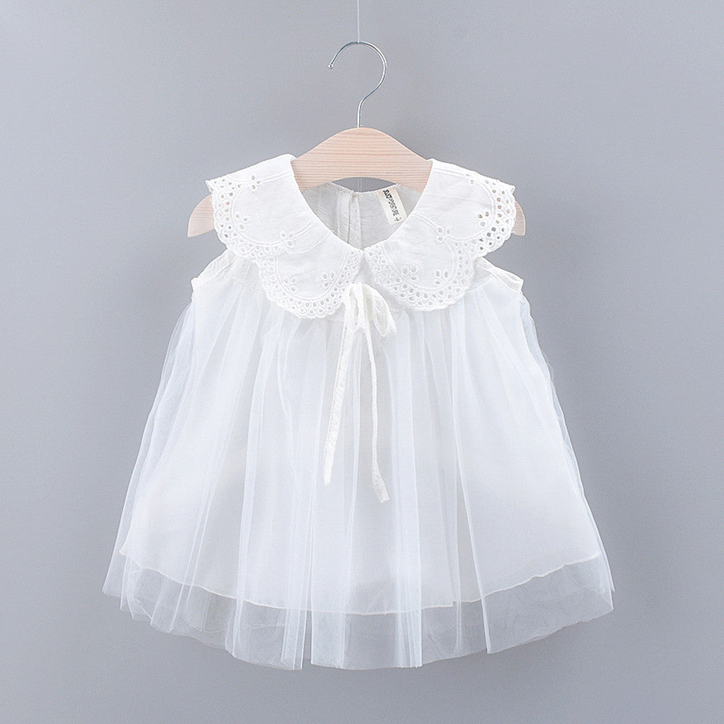 Cute Lace Collar Tulle Dress