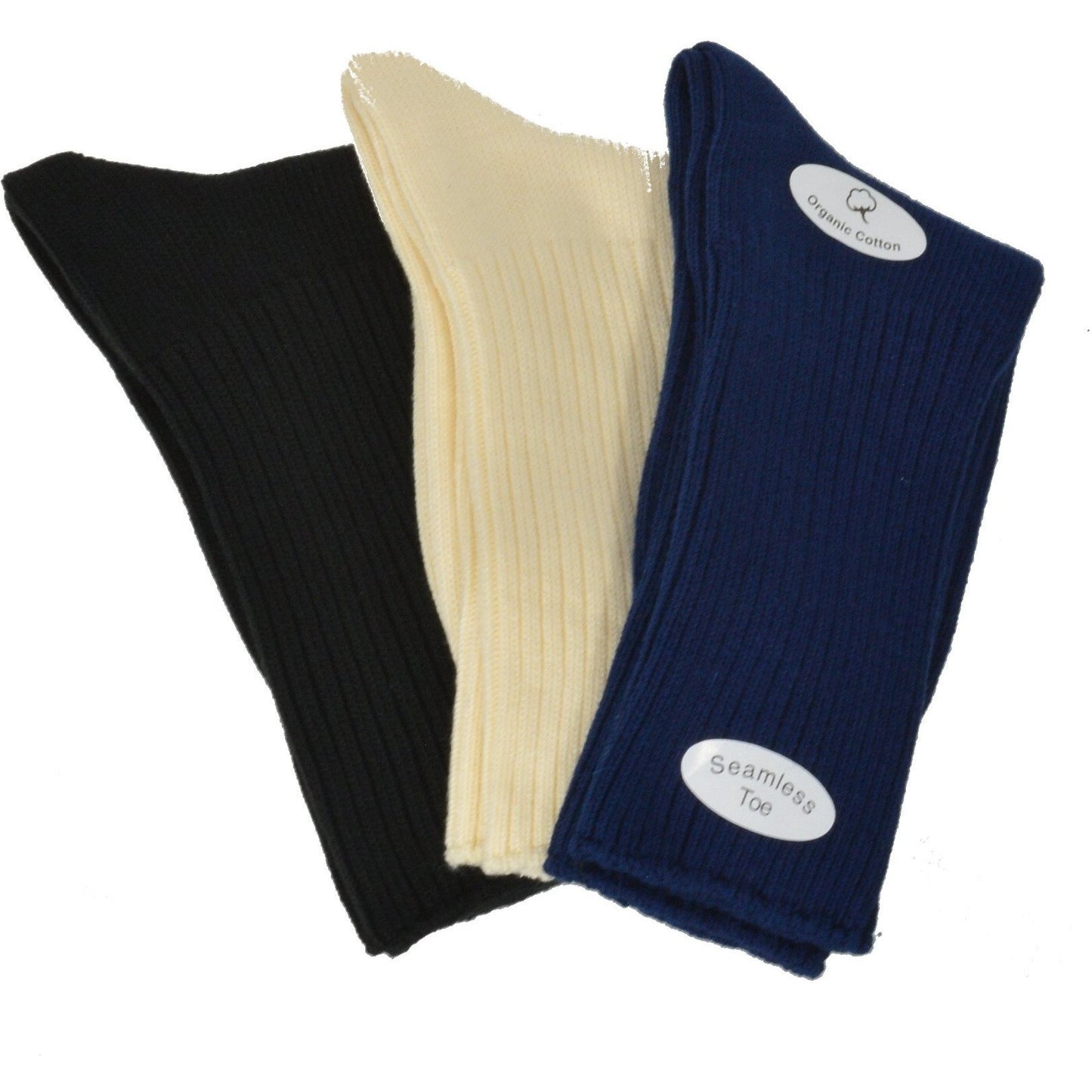 Organic Cotton Midweight Outdoor Unisex Athletic Crew Socks 3 Pair