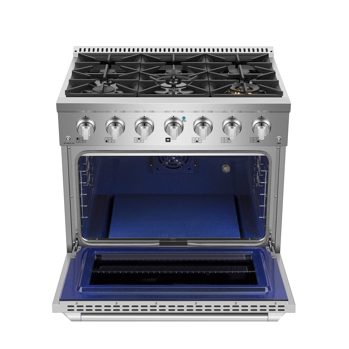 Empava 36GR08 36 In. Pro-Style Slide-In Single Oven Gas Range