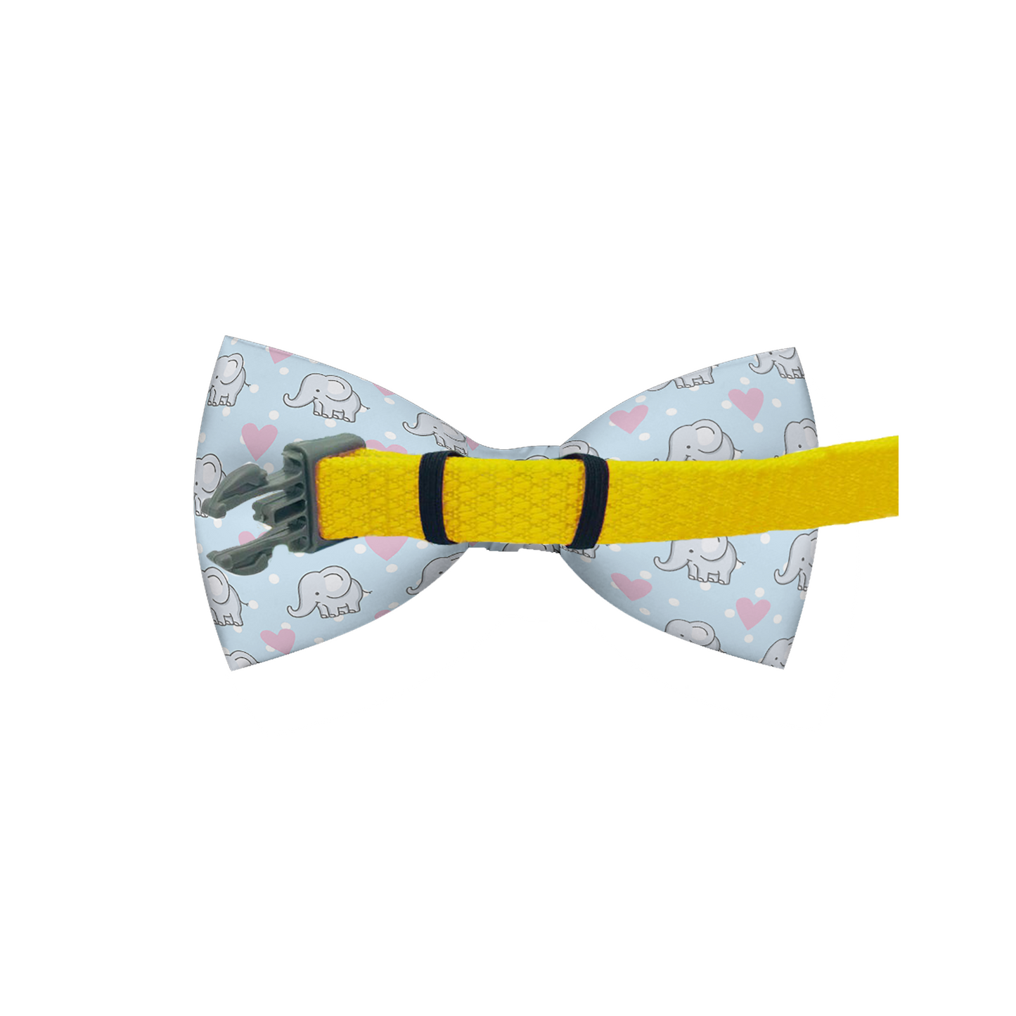 Elephant Love Blue Dog Bow Tie