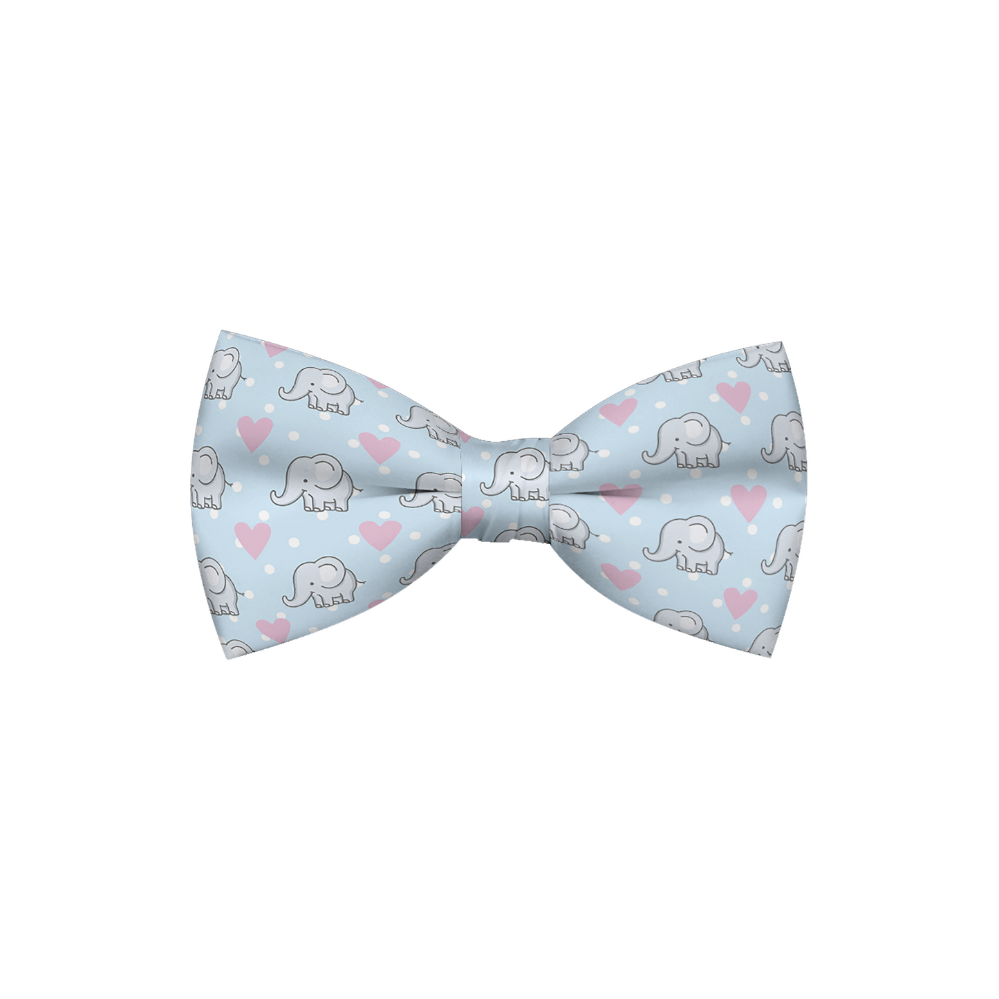 Elephant Love Blue Dog Bow Tie