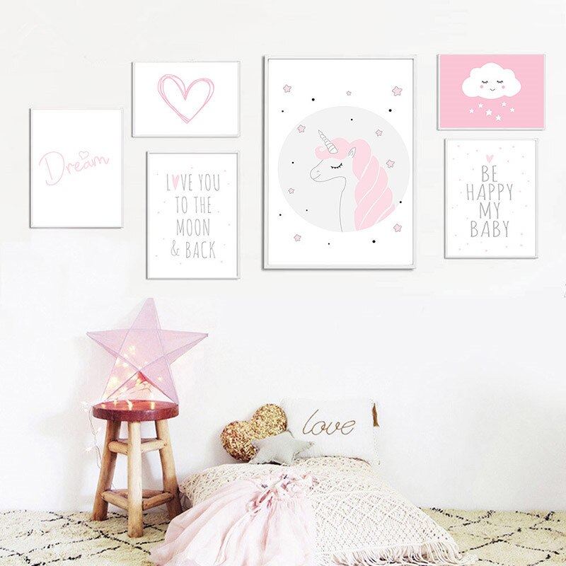 Whimsical Unicorn Wall Canvas