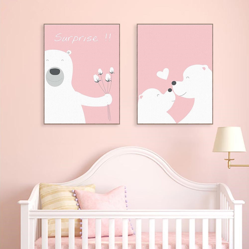 Cute Bear Cartoon Wall Decor