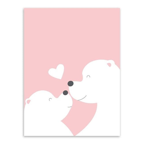 Cute Bear Cartoon Wall Decor