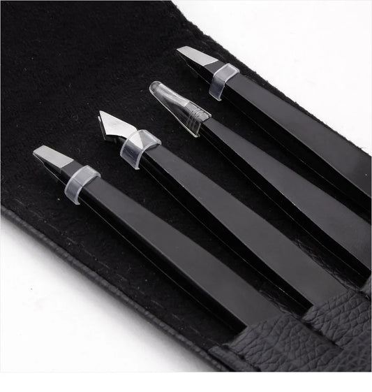 4/5Pcs Tweezers Eyebrow Tweezer Set Stainless Professional Eye Lashes Extension Tweezers Eyebrow Tongs Scissors Cosmetic Tools