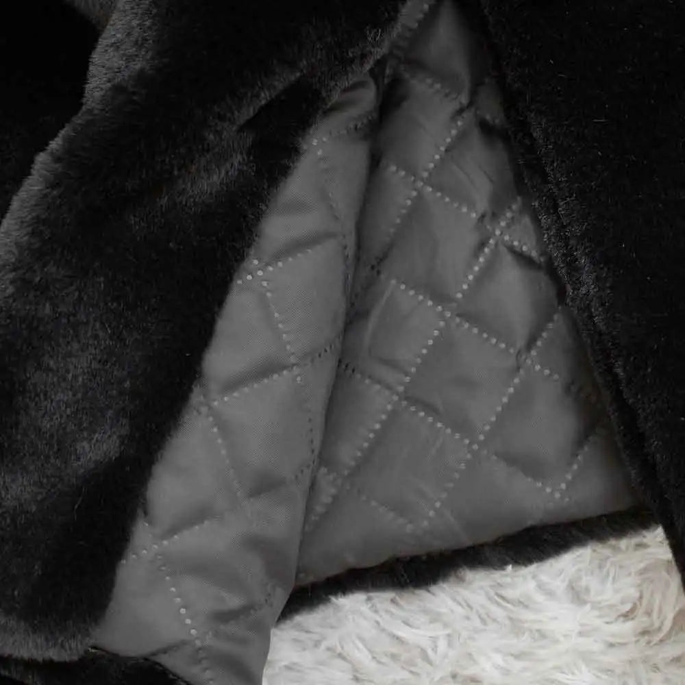 High Quality Faux Rabbit Fur Coat