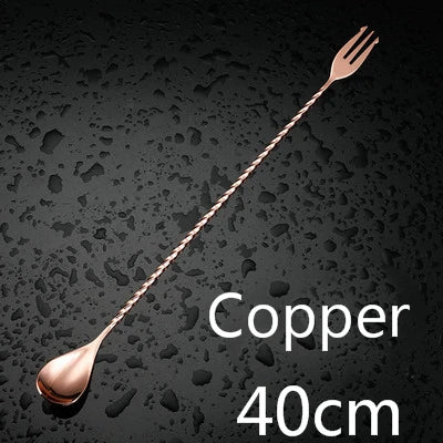 Cocktail Spoon Bar Spoon Stainless Steel Mixing Spiral Pattern Bar Teadrop Spoon  Bar Tool Bartender Tools