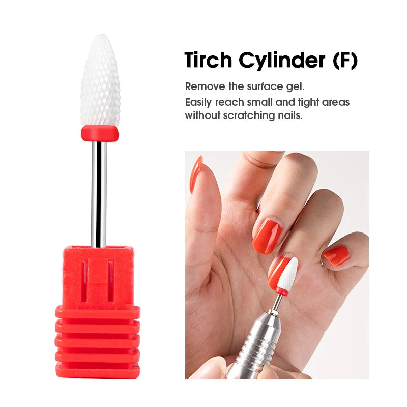 Dmoley Ceramic Tungsten Nail Drill Bit Electric Manicure Drills For Machine Milling Cutter Nail Burr Pedicure Accessories Tools