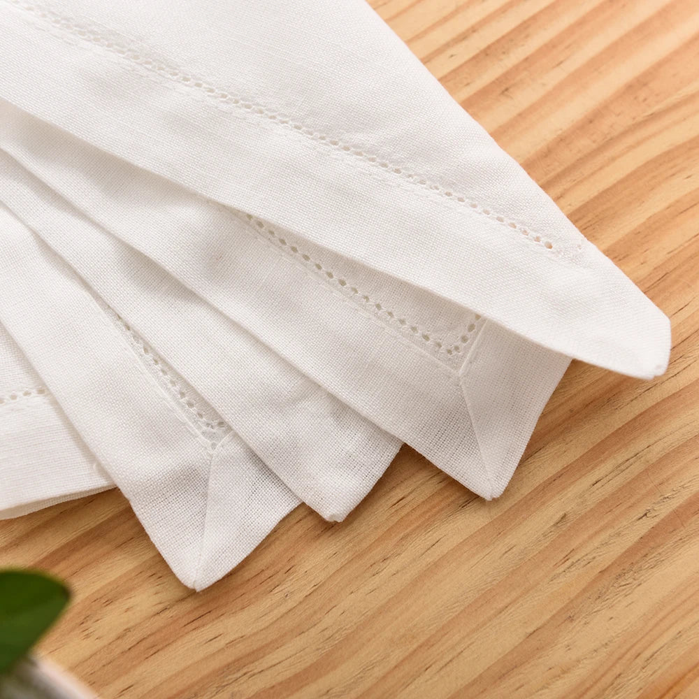 12pcs Linen Party Table Cloth Dinner Napkin Restaurant Home Napkins Wedding Linen Fabric Napkins 4 Size