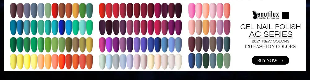 Beautilux Fashion Gel Nail Polish 120 Colors Professional Salon Nails Art Gels Varnish UV LED Semi Permanent Nail Lacquer 10ml