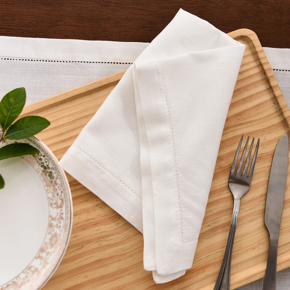 12pcs Linen Party Table Cloth Dinner Napkin Restaurant Home Napkins Wedding Linen Fabric Napkins 4 Size