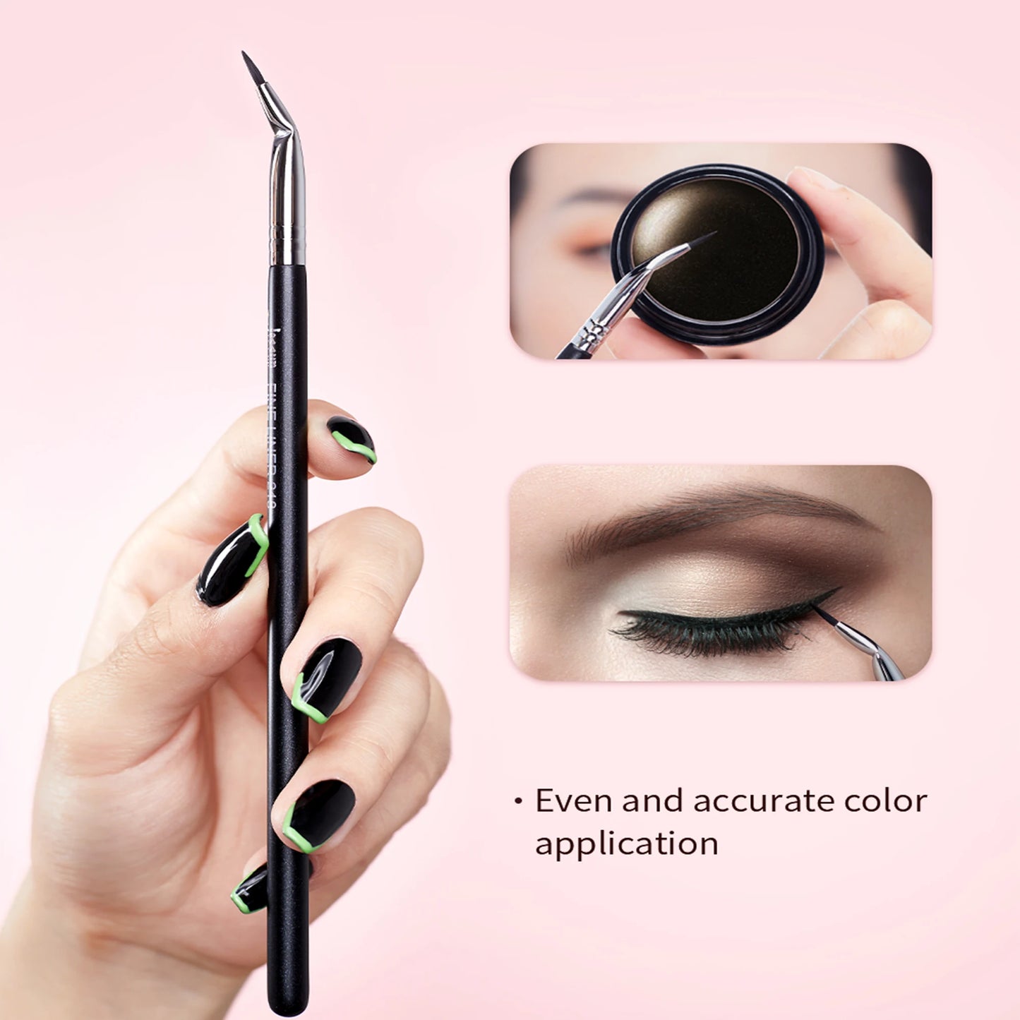 Professional Cosmetic Soft Angled Tip Elbowed Eye Liner Eyeliner Brush Makeup Beauty Tool Kit Hot precision cosmetic tools